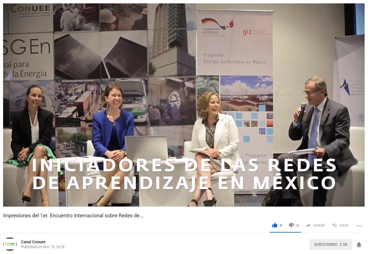 🎥 #ViernesDeVideos Impresiones del 1er. Encuentro Internacional sobre #RedesDeAprendizaje en #EficienciaEnergética y #GestiónEnergía #ISO50001  🇩🇪 🇦🇷 🇧🇷 🇨🇱 🇨🇴 🇸🇻 🇳🇮 🇲🇽 organizado por <a href="/CONUEE_mx/">CONUEE_mx</a> y <a href="/giz_gmbh/">GIZ</a> | #BuenViernes #BehaviourChange ➡️ Enlace: youtu.be/8lfqbD4BnWE