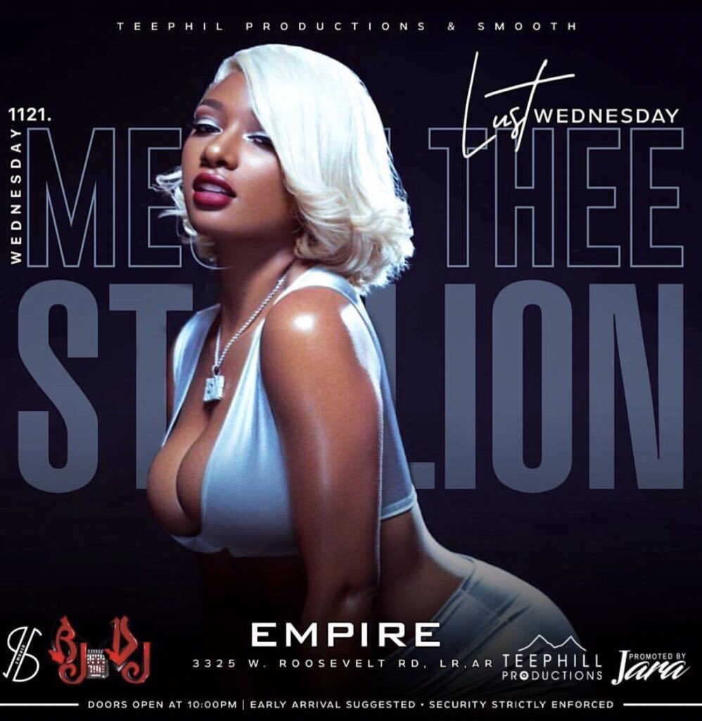 ccjsmooth's tweet photo. 🚨 ATTENTION ALL HOTTIES 🚨
NEXT WEDNESDAY // 11/21 #LustWednesday At Empire
Ft. The Hot Girl @theestallion 🔥🔥
Physical Tickets are still on sale & two sections are AVAILABLE as well as offline! 🎟
DM @TeePhill_ @JaraBee_ or @ccjsmooth for more info! https://t.co/IfaIwsrPYx