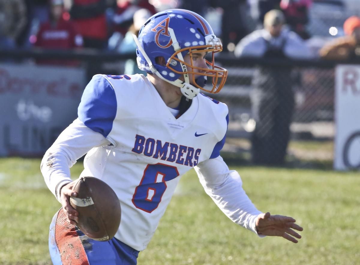 hrpreps's tweet photo. .@AOfball running back Skyler Peterson is leading the Bombers by example ahead of Saturday's Class 1A semifinal against Camp Point Central. Peterson, who also leads the team in tackles, is part of a dominant Argenta rushing attack, writes @MattFlaten 

https://t.co/GkH2EFMAzX https://t.co/HwDhk7wcyu