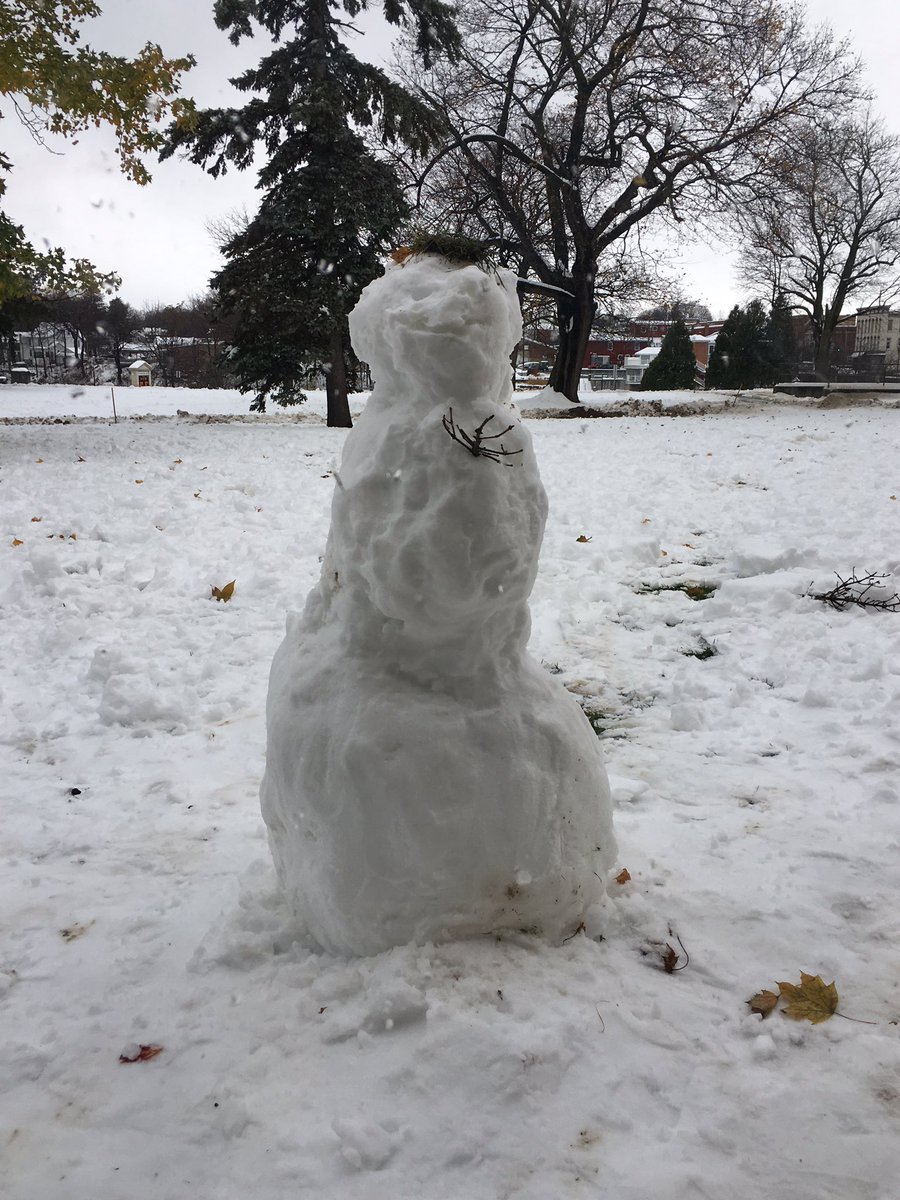LeRoyWSS's tweet photo. When the ❄️snow falls heavy❄️, we make awesome snowmen during lunchtime recess! A little snow doesn’t stop us! ⛄️#firstbigsnowfall https://t.co/ApdABXmXVS
