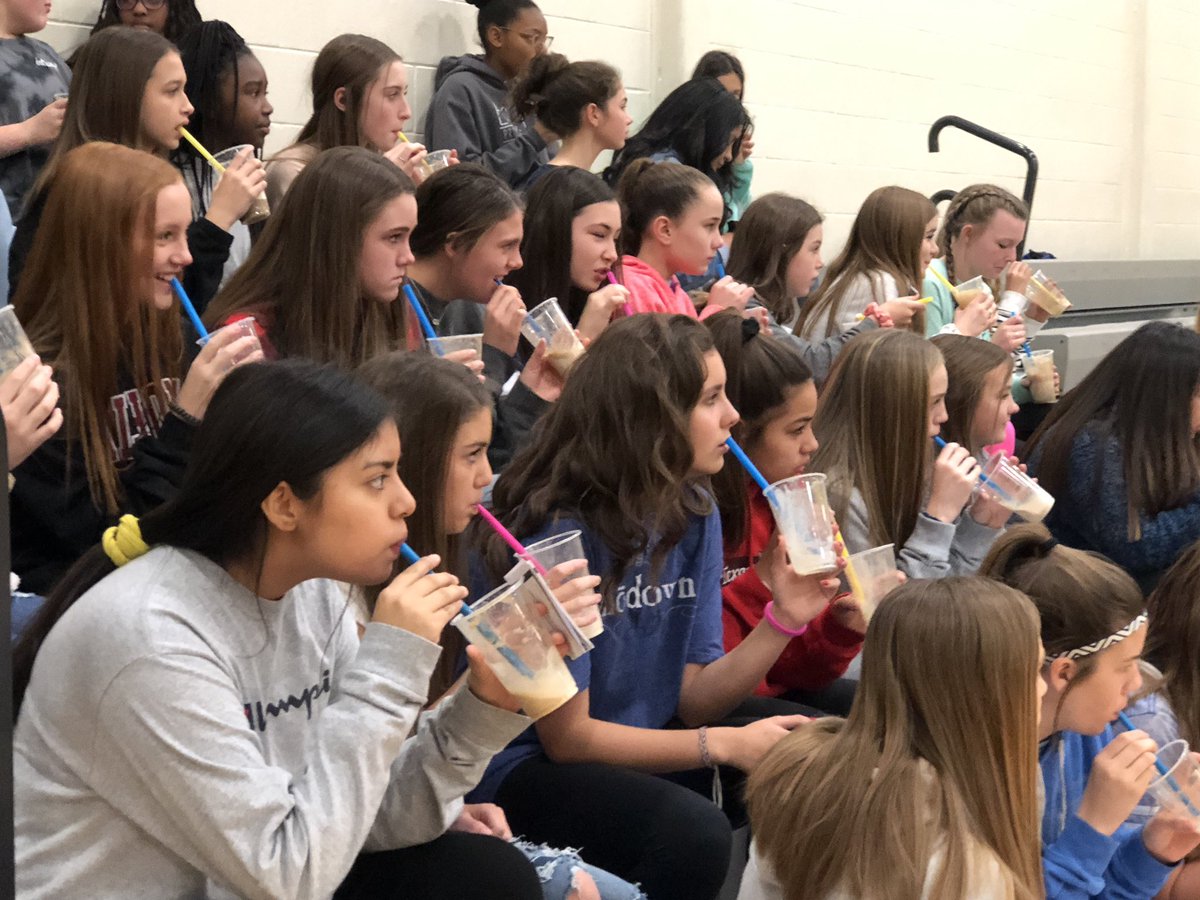 coachsmithly3's tweet photo. @RogersAthletics girls celebrating winning the diaper challenge against the boys #stuffthebus #winningissweet #ownit @ProsperRogersMS https://t.co/gPLpMMbbBM