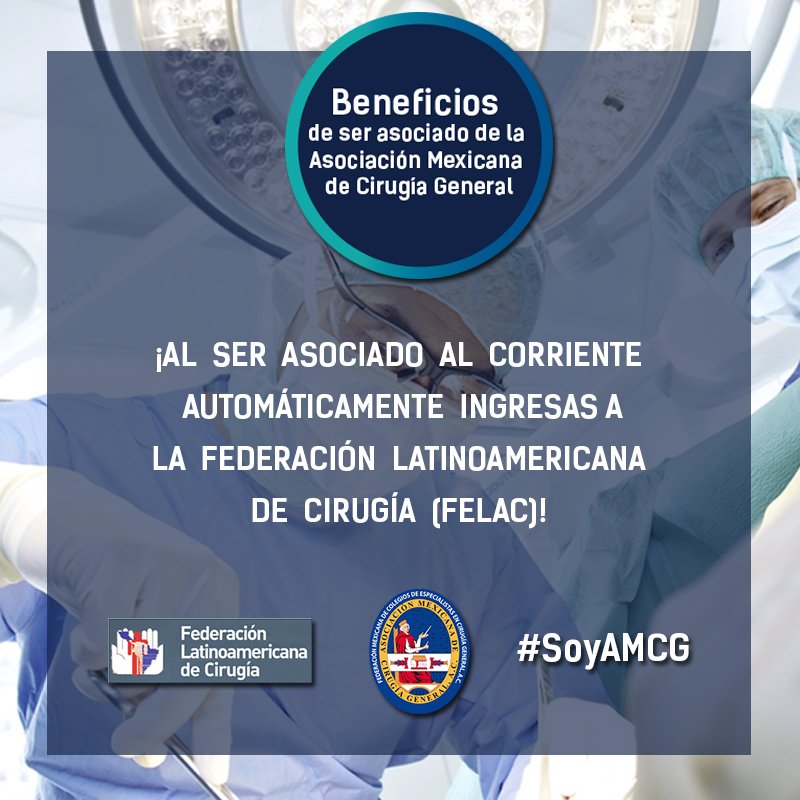 amcgmx's tweet photo. ¡Afíliate hoy mismo a la AMCG  y sé asociado en la @FELACRED ! Una entidad sin ánimo de lucro dedicada a la promoción de la investigación, enseñanza y práctica de la cirugía en Latinoamérica desde 1973.  #SoyAMCG #FELAC

Entra aquí: https://t.co/JurIgpcBs8 https://t.co/n0C2CbTz43