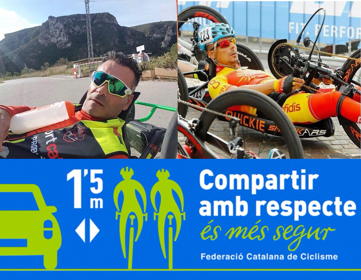 Els handbikers <a href="/israrider/">israel rider Ibañez</a> i <a href="/sergiohandbiker/">𝕊𝕖𝕣𝕘𝕚𝕠 𝔾𝕒𝕣𝕣𝕠𝕥𝕖</a> seran els encarregats de llegir el manifest per la seguretat i el respecte dels ciclistes a les carreteres a la #PedaladaBarcelonaSitges! 👏

 👉 bit.ly/2FqeE1n
#ciclismecat