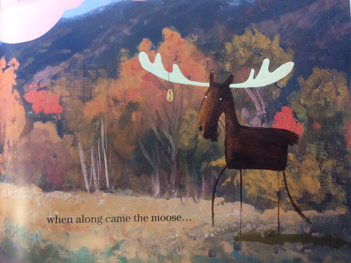 Today we added our very own moose to our habitat photos! Who knew @OliverJeffers book would inspire us through the whole week (and hopefully longer)! ... very amooseing!  #WeAreArtists #SeeWhatImLearning #MagnificentMoose #FridayFun #CreativeKids #InspiredByStories