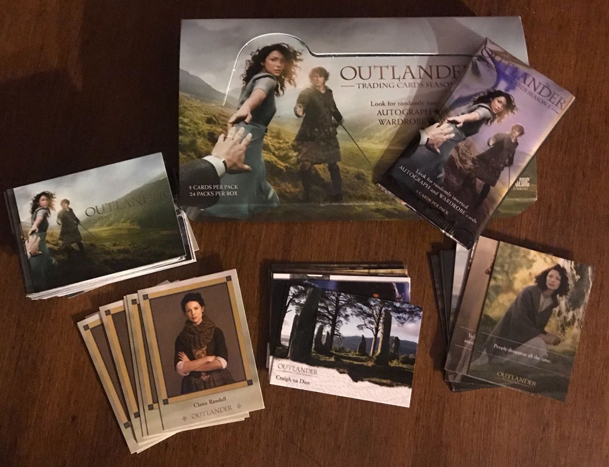 OutlandishTPost's tweet photo. We RAFFLE off FREE stuff!!! #OutlandishTPost for all your #Outlander TRADING CARD needs! Join us if you are interested in learning & collecting these Cards! details on our Facebook group. #Cryptozoic #SamHeughan #CaitrionaBalfe #TradingCards #GeorgeNadeau https://t.co/Ueebd8bZE9
