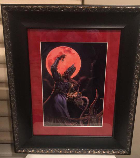 45Adventure's tweet photo. Just received framed print of Chosen from #desolatefront Stop by booth 1825 at #paxunplugged to find out what we have in store for it. #paxunplugged2018 #horror #cthulhu #fantasy #ww1 #WorldWar1 #indiegames #IndieGameDev #boardgames #lovecraft #indiegamealliance https://t.co/N4GGrgTRoY