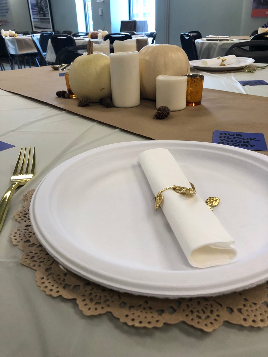 The_SG_Academy's tweet photo. Feeling THANKFUL! @theblockchurch volunteers have transformed our conference room into a festive thanksgiving day experience! We are all very grateful for today! #recruitdisability #collaborationworks #exclusionneverworks @RecruitD @TheSierraGroup https://t.co/L9QIu8MSbZ