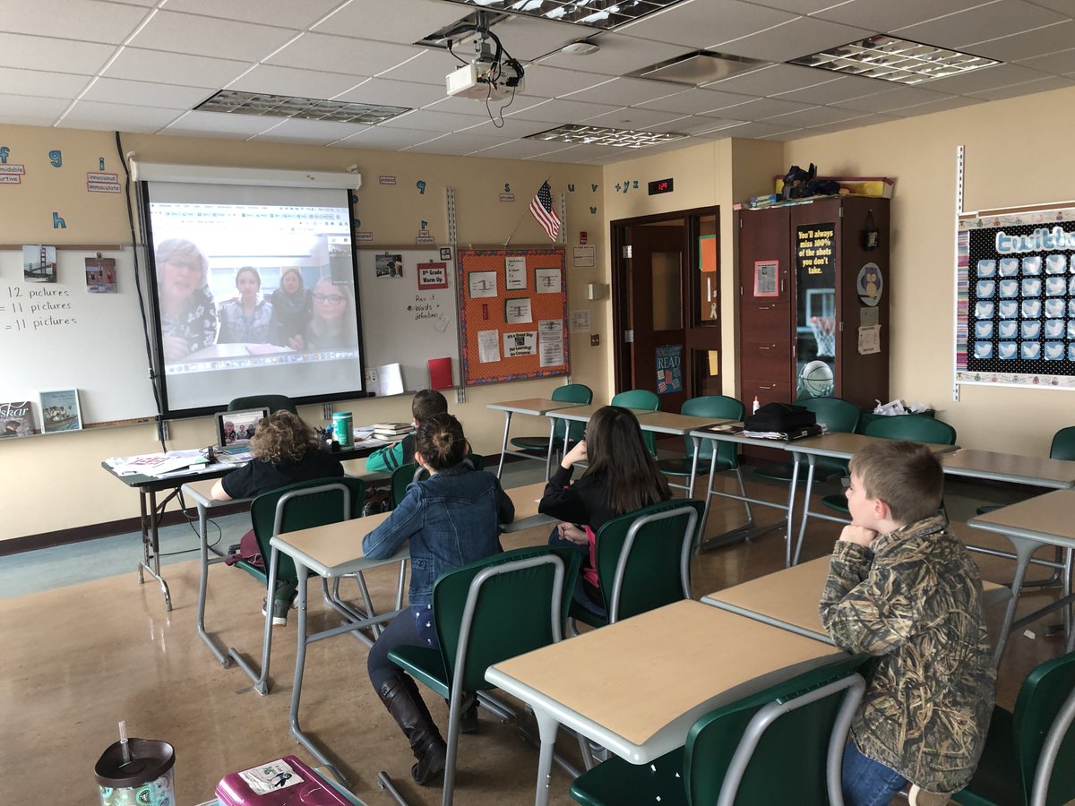 MrsHenryReads's tweet image. A group of fifth graders had an opportunity to take part in a google hangout with students from British Columbia.   Students discussed the book "A Boy Called Bat" as part of the @globalreadaloud.  #youghSD
