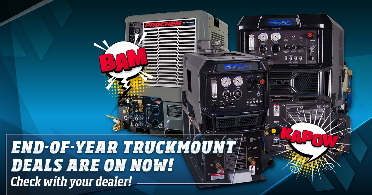 SapphireSci's tweet photo. The best truckmount deals of the year are happening NOW! The discounts and benefits of buying now are BIG. Dealers offer discounts and incentives, Sect. 179 tax savings are significant, #LegendBrandsCleaning has a limited time offer of a $250 Visa card with a truckmount purchase! https://t.co/UDrNrkQ8K3