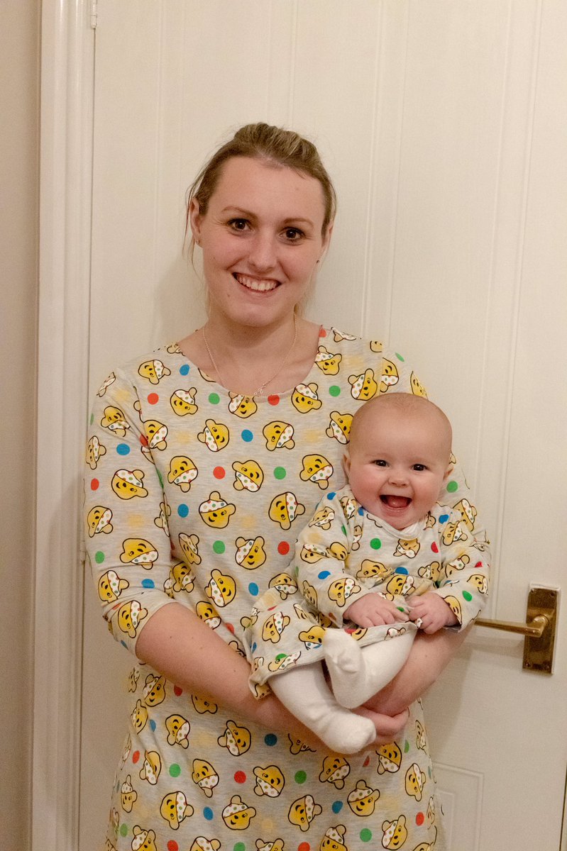 jobennett91's tweet photo. @BBCCiN me and my daughter who is exactly 6 months old today twinning in our Pudsey bear dresses 😁 #childreninneed2018 #CIN2018 #BBCCIN #breastfeeding #6monthsold https://t.co/L6JF3H4slj