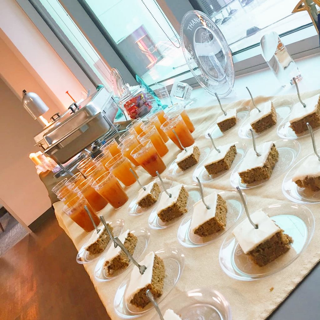 Recent Catering for an event featuring my wife's vegan carrot cake! #caterer #catering #customcatering #PrivateCustomCatering #houstonchef #houstoncatering #cateringsetup #chefstagram #dessertgram #carrotcake #cateringfood #eventcatering