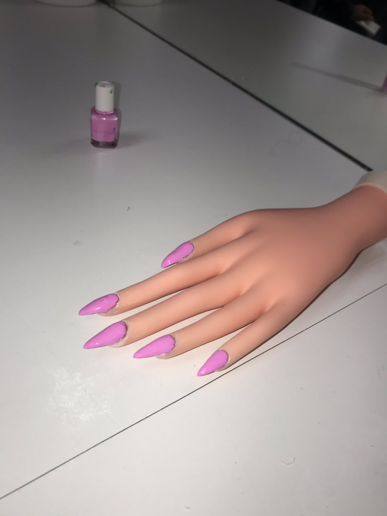 veronica_cosmo's tweet photo. And another try at acrylics but with stiletto shaping! #naildit #NewCTE #NHRECCOSMO https://t.co/DDKE7ZRP3x