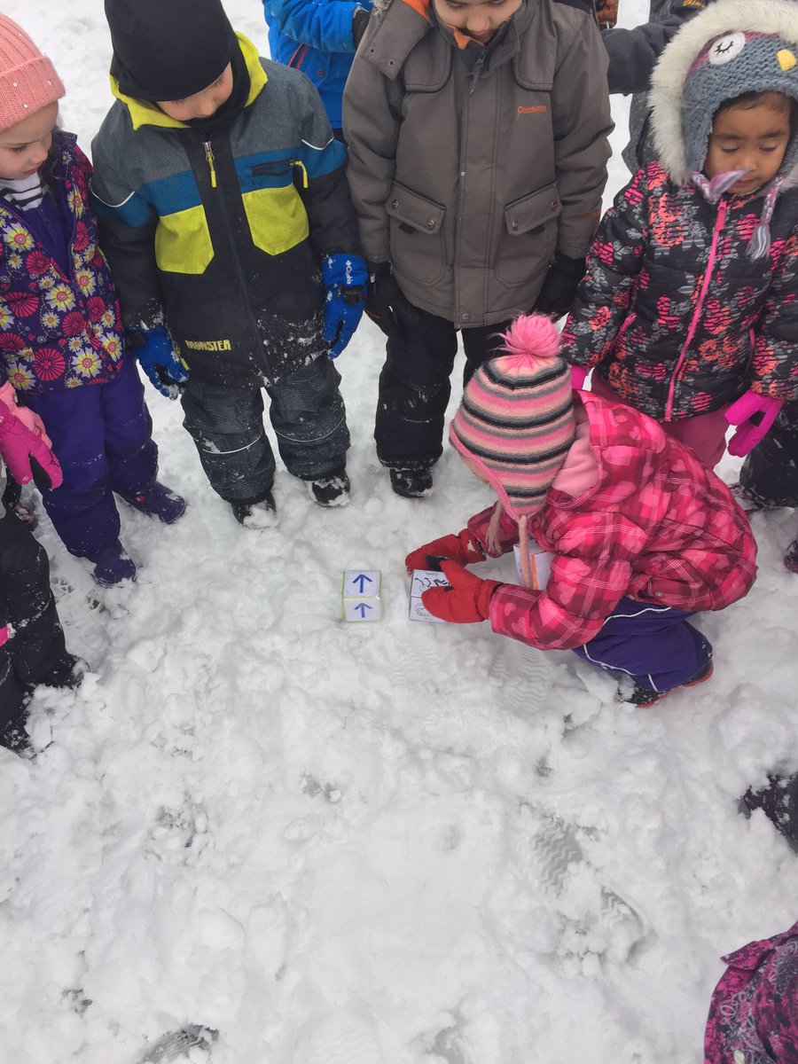 HTKCoding's tweet photo. Let it snow! Taking coding outside to our outdoor learning environment. #tllp #itscodeoutside #outdoorlearning @GoHurricanesGo https://t.co/jFh7etXohO