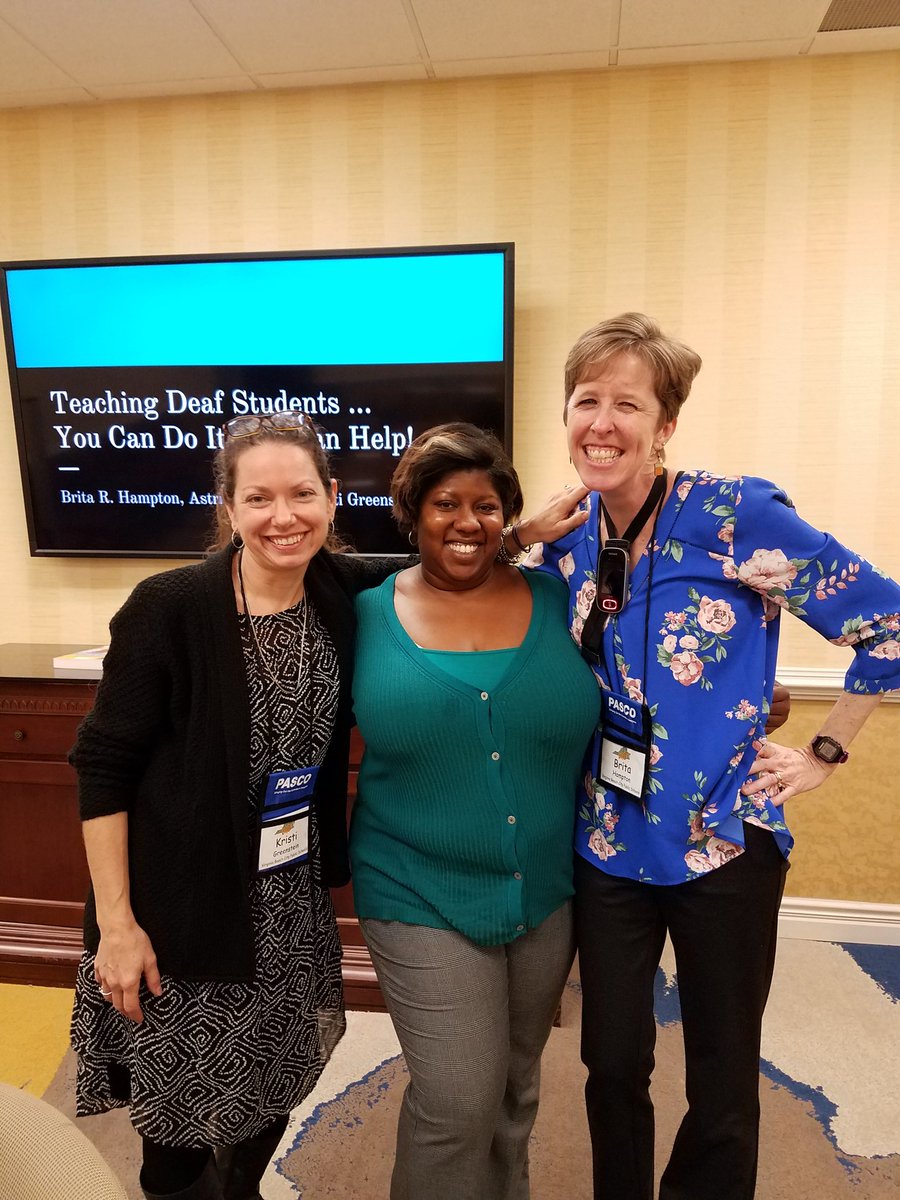 BritatheMs's tweet image. We ROCKED it at #2018VASTPDI today! So excited to share ideas and hear from regular ed teachers working with Deaf and hard of hearing kids all around the state! Thank you to @VaSciTeachers for allowing us to present! #theCLESway #vbcps #deafed #Science #seeyounextyear #deaf