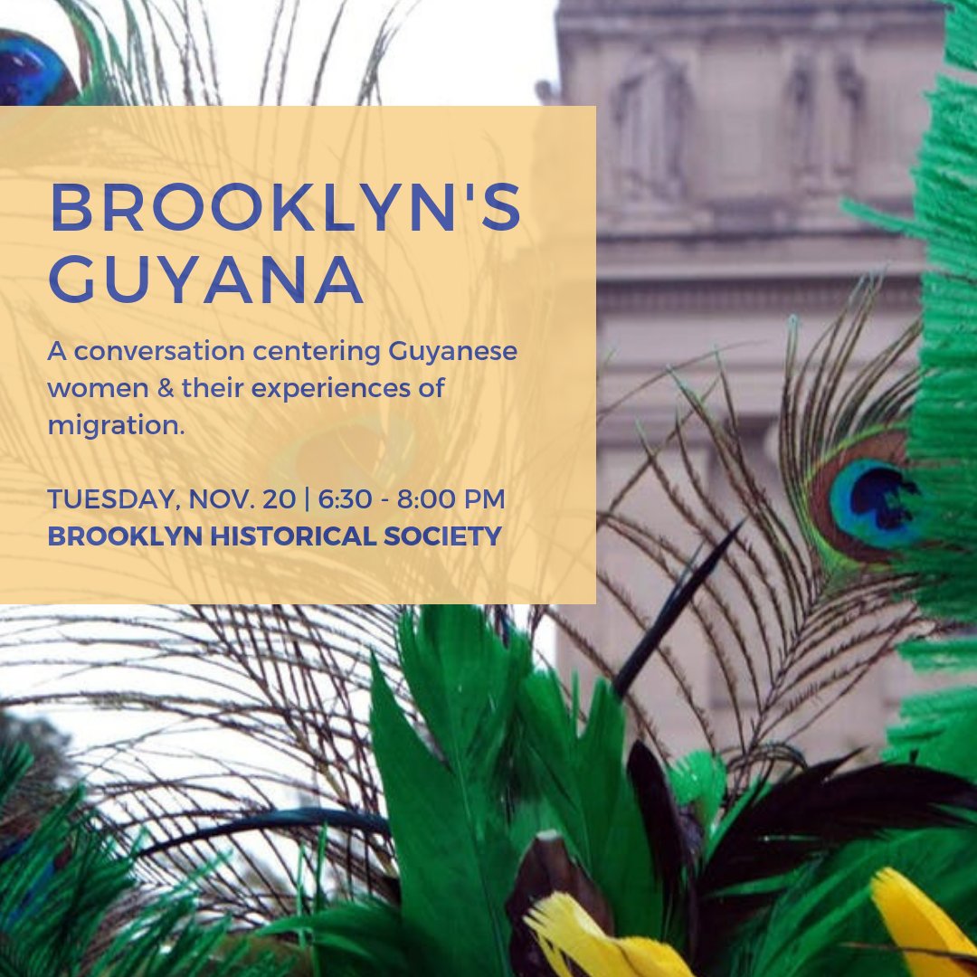 guyanamodern's tweet photo. In just a few days, hear from four Guyanese woman writers as they reflect on the power and vision of Guyana's immigrant and diasporic communities throughout Brooklyn. RSVP here >>   https://t.co/SSrggJUWpI https://t.co/L8xgjZWMRR