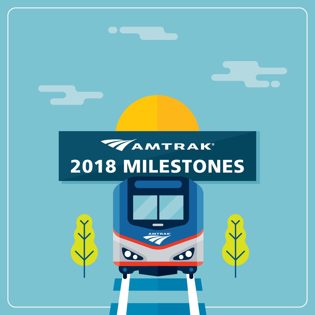 Amtrak's tweet photo. We're proud to share our FY2018 highlights! Across operations, infrastructure and customer service, we are committed to  improving the Amtrak experience. To learn more about our milestones, click here: https://t.co/RqJSrhmwlJ https://t.co/W968uc8Xwc