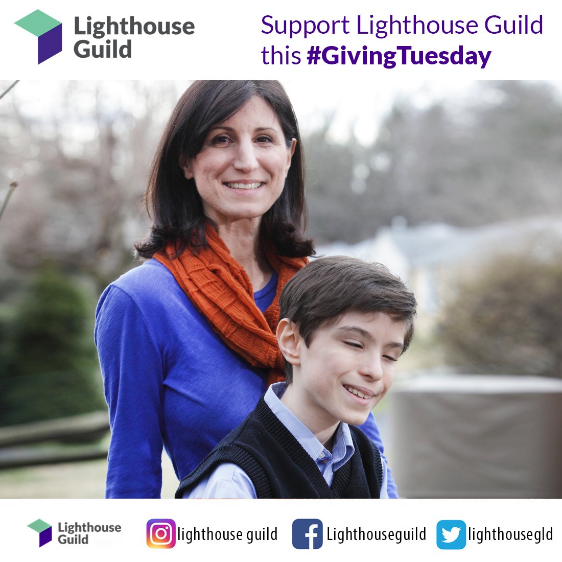 Maria’s son Simon was born prematurely and was blind. She turned to Lighthouse Guild's Tele-Support Network for parents for support.

On #GivingTuesday please help parents get the resources they need to help their children.  

DONATE: [hyperlink]:
bit.ly/2zSi871