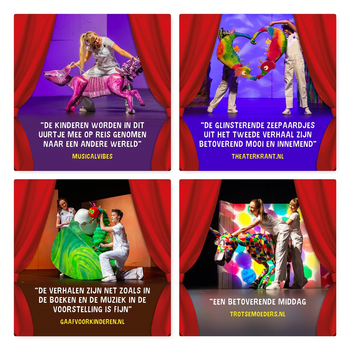 MarkTheater's tweet image. Toffe recensies voor #RupsjeNooitgenoeg. Nu in de theaters en nog te boeken voor 2019 bij @impact_theater