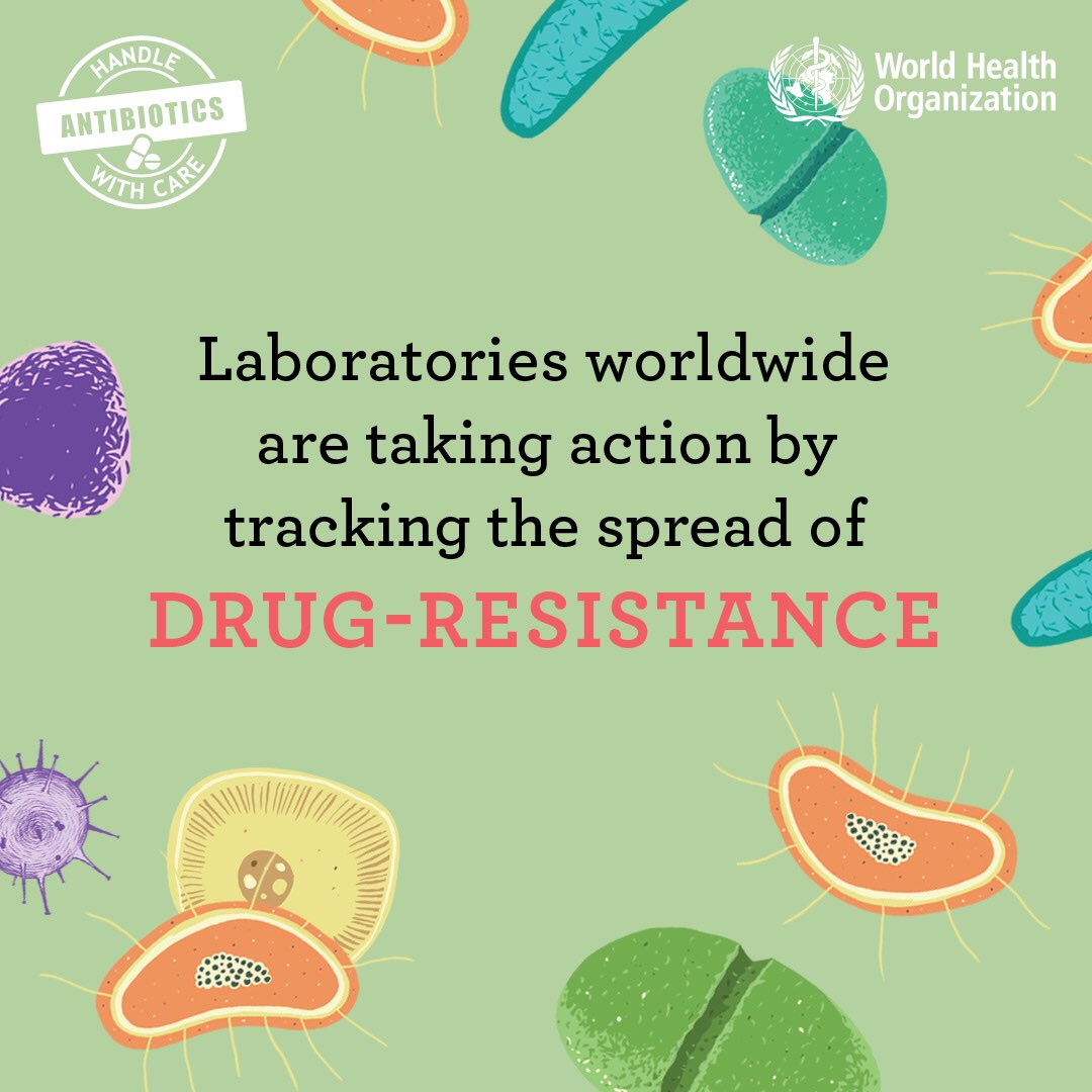 WHO's tweet photo. The fight against #AntibioticResistance depends on greater investment in research and development of new antibiotics, vaccines, and diagnostic tools. 
We must act now, change can’t wait. #StopDrugResistance
https://t.co/8AdgPQ5toj https://t.co/JhcUWFRzSa
