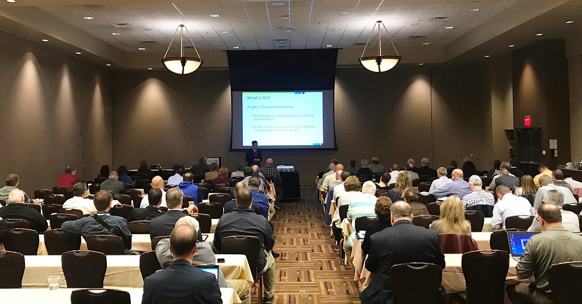 Vierbicher's tweet photo. Dan Lindstrom gave a wonderful presentation at this year's @LeagueWIMunis Annual Conference entitled, "TIF 102: Development Incentives vs. Community Goals". For those seeking assistance with municipal funding, please visit our website or contact our team. https://t.co/O350a45aTx https://t.co/hPQ7P2cTNB