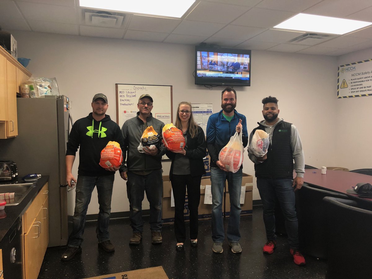 NCCMCo's tweet photo. NCCM is proud to represent the Thanksgiving tradition of giving each employee a turkey! We are honored to serve our employees and their families in this way. #Thanksgiving #transformation https://t.co/zmgFFulRA7