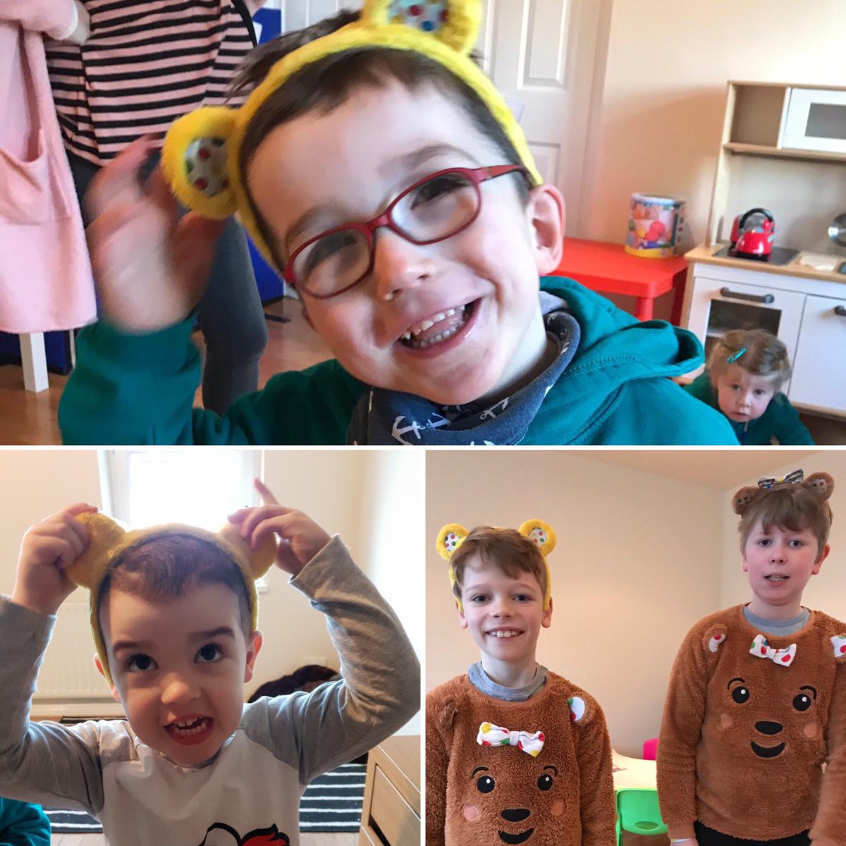 sensationsni's tweet photo. Today we showed our support for Children in Need by having teddy bear day. We had a sensory story of “We’re going on a bear hunt” and then Hobo led the children on a Bear Hunt obstacle course! We finished with a teddy bears picnic #childreninneedrocks2018  #BBCChildreninNeed2018 https://t.co/FK9GnKLixq