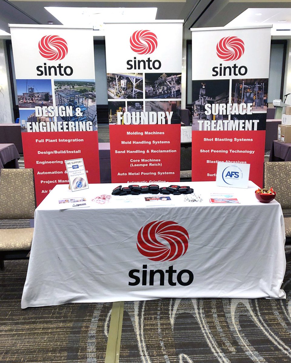 SintoAmerica's tweet photo. Thanks to everyone who attended the @FEF_INC College Industry Conference this week! The #Sinto team enjoyed connecting with future leaders of the #metalcasting industry. Visit our website to learn more about Sinto's current opportunities! https://t.co/xsSqzmatuA
#FEFCIC https://t.co/CmjeOKumC0