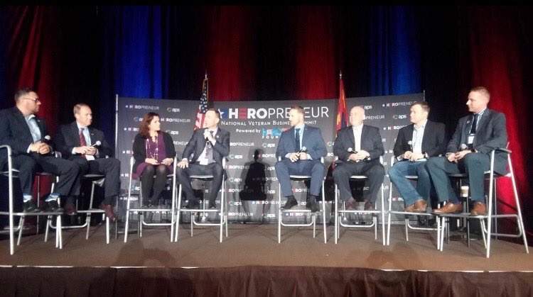 Our very own Nick Bielinski representing on the panel today at “HEROPRENEUR” the National Veteran Business Summit.
