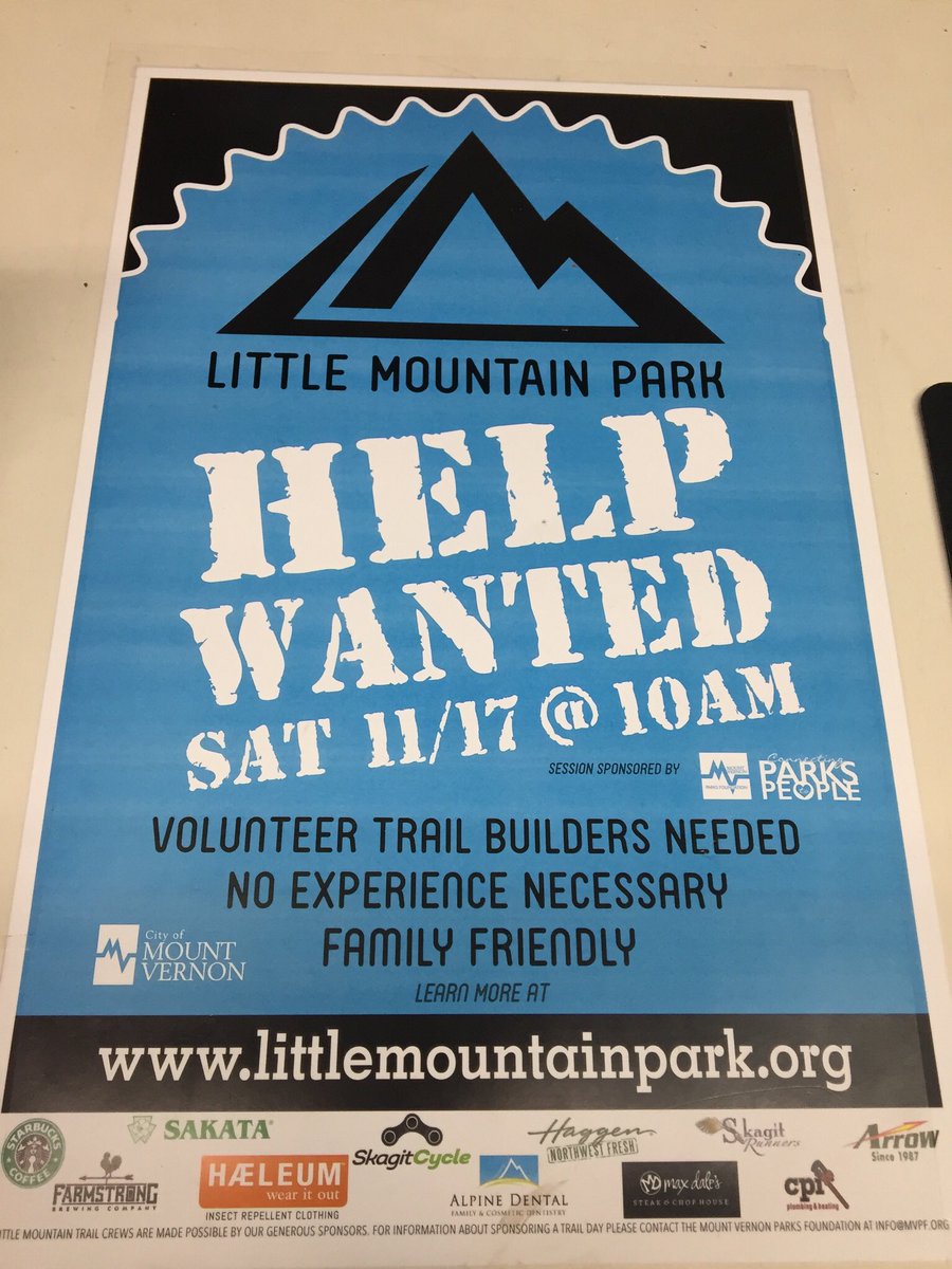 SkagitCycle's tweet image. Trail day tomorrow at Little Mountain Park. Come down and help clean up the trails if you can!
