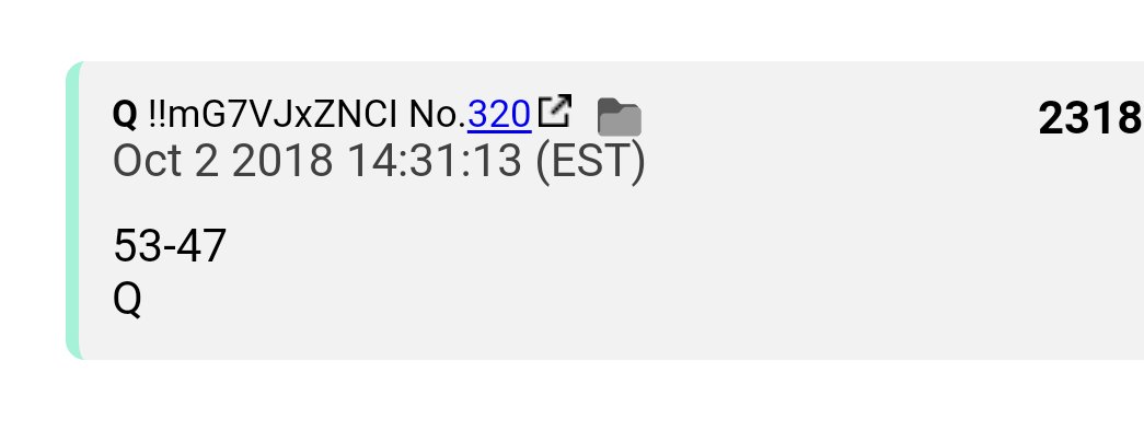 PopulistPapers's tweet photo. Q Post seems to predict @realDonaldTrump tweet as early as October, and most recently just a few days ago.
Did Q foreshadow outcome of midterms?
#ItsTime
#FutureProvesPast
#WeThePeople
#RealTimeHistory https://t.co/G14OQmEIdU