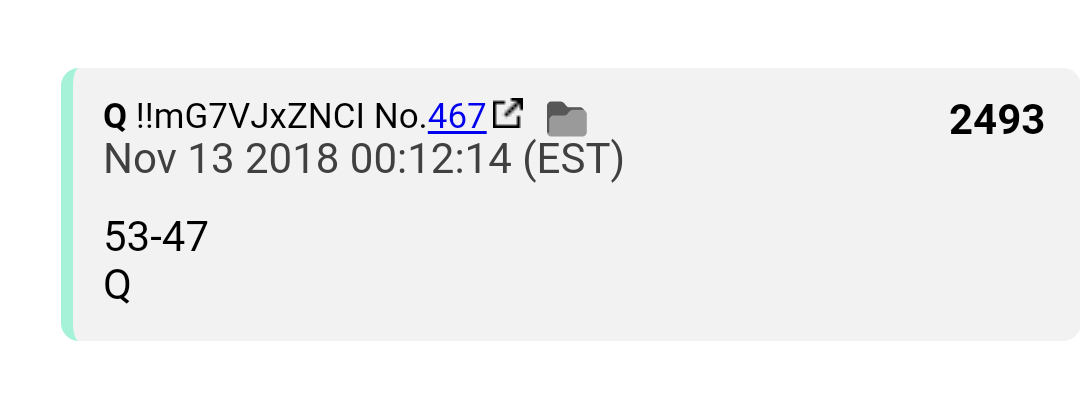 PopulistPapers's tweet photo. Q Post seems to predict @realDonaldTrump tweet as early as October, and most recently just a few days ago.
Did Q foreshadow outcome of midterms?
#ItsTime
#FutureProvesPast
#WeThePeople
#RealTimeHistory https://t.co/G14OQmEIdU