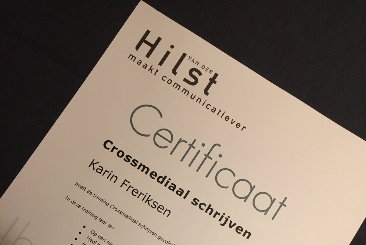 Missie geslaagd! Vol inspiratie en met de puntjes weer op de i reed ik gisteren huiswaarts. Dank voor de interessante training <a href="/vanderhilst/">Van der Hilst</a>