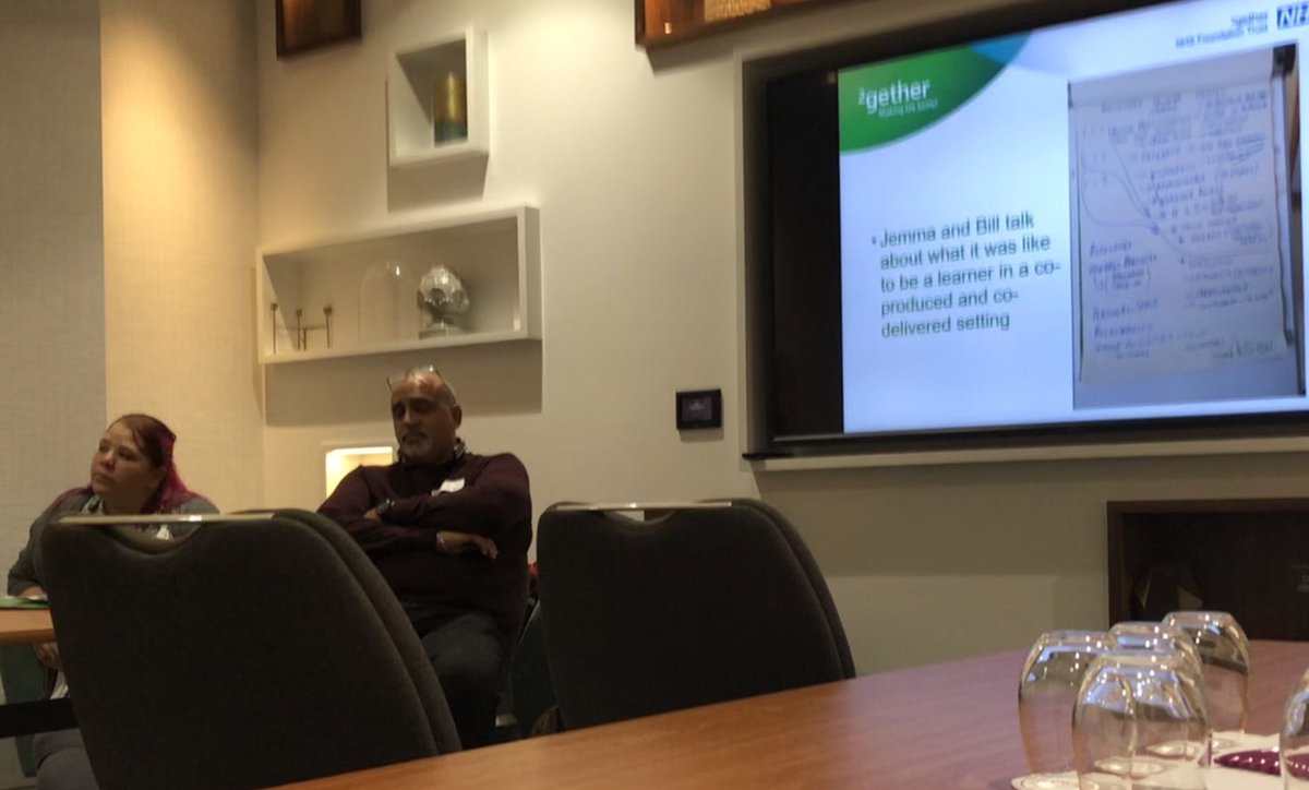 WhoseShoes's tweet photo. @2getherTrust @skillsforcare TY for really interesting session about Severn and Wye Recovery College. Particularly valuable hearing Jemma and Phil’s  lived experience and ‘recovery through education’ - and fab CHIME poem. #copromh #MentalHealthMatters @skillsforcare @edanaming https://t.co/qCcatUaJ2F