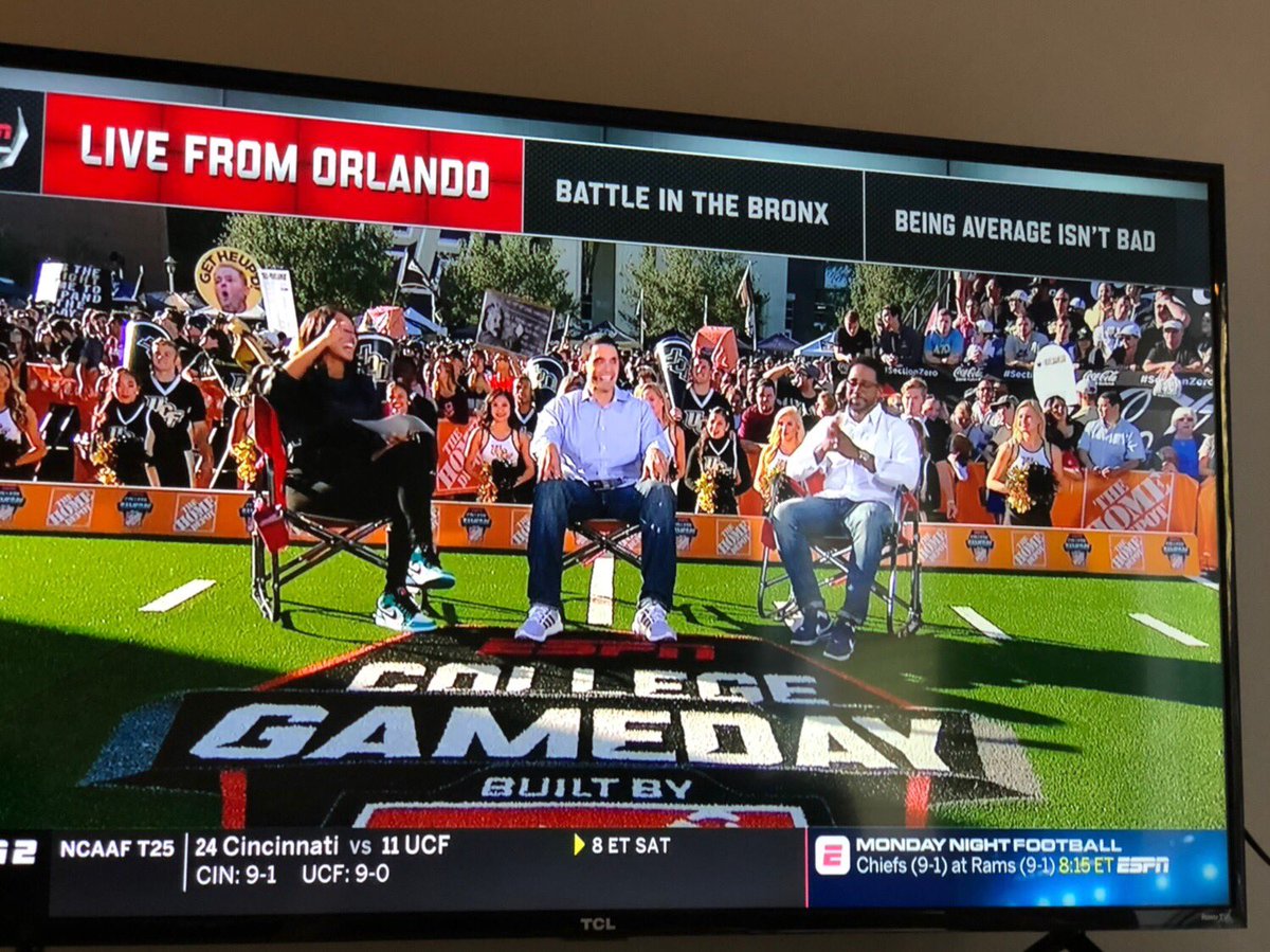“We never have this big of a crowd for our Friday show, tomorrow is going to be electric”   

- <a href="/CollegeGameDay/">College GameDay</a>