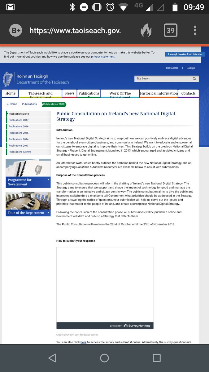 mkirkpat's tweet photo. Experience submitting consultation re: Ireland's Digital Strategy incl Lack of mobile optimisation re interfaces, Use of textfields on form when they should be textareas, 'Late' notification re submissions need 2 b <= 500 words
#NationalDigitalStrategyIRL #usertesting #doitright https://t.co/53XHf4wMIz