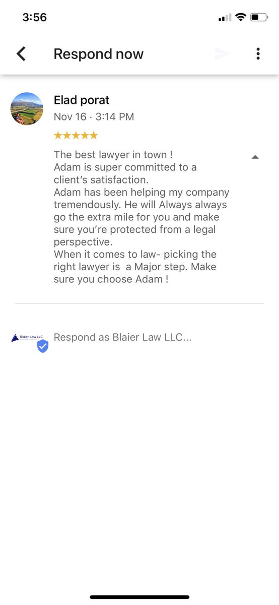 Another satisfied Client for Blaier Law LLC 💪🏻. #StartupLawyer #Startup #TrustedAdvisor #IsraeliStartup #TipTopRidesNY