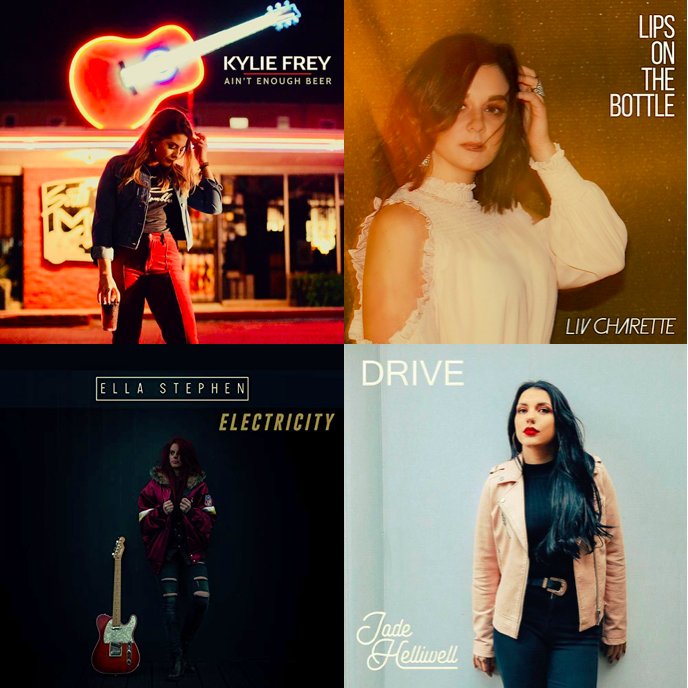 For #FemaleFriday here are some really great singles you'll want to add to your collection

<a href="/kyliefrenchfrey/">Kylie Frey</a>  Ain't Enough Beer
<a href="/livcharette/">not liv charette</a>  Lips On The Bottle
<a href="/ohheyimella/">Ellaaa</a>  Electricity
<a href="/jadehelliwell2/">Jade Helliwell</a>  DRIVE

#NewCountryMusic #CountryMusic #Country #NewMusicFriday