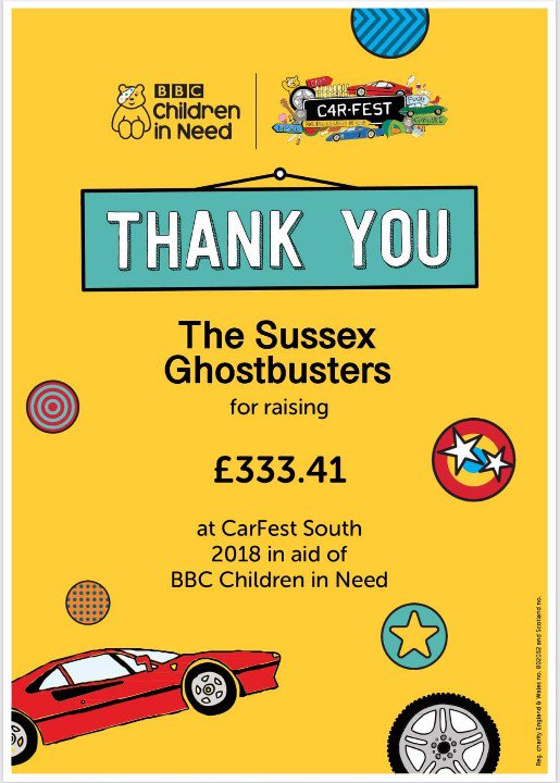 Happy Children In Need day, Sussex!!

Here's a quick throwback to the money we raised for this amazing charity in August thus year!

#SussexGB #ChildrenInNeed #BustinMakesUsFeelGood