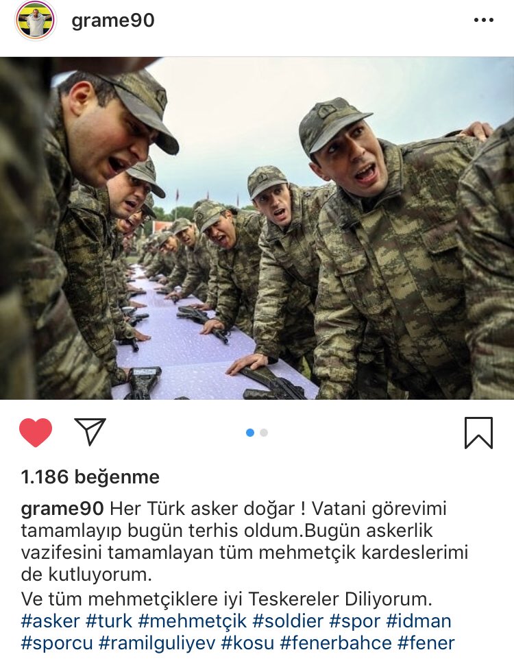 Ramil Guliyev Türk askeri olarak askerlik görevini tamamlamış, terhis olmuş @Haluk_Yurekli @futbolarena @fanatechapp @AtletizmTAF