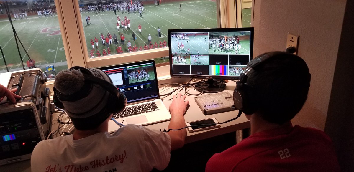 CZebrasTV's tweet photo. ZTV crew doing a great job in the pressbox! https://t.co/lSzzF2xLDr