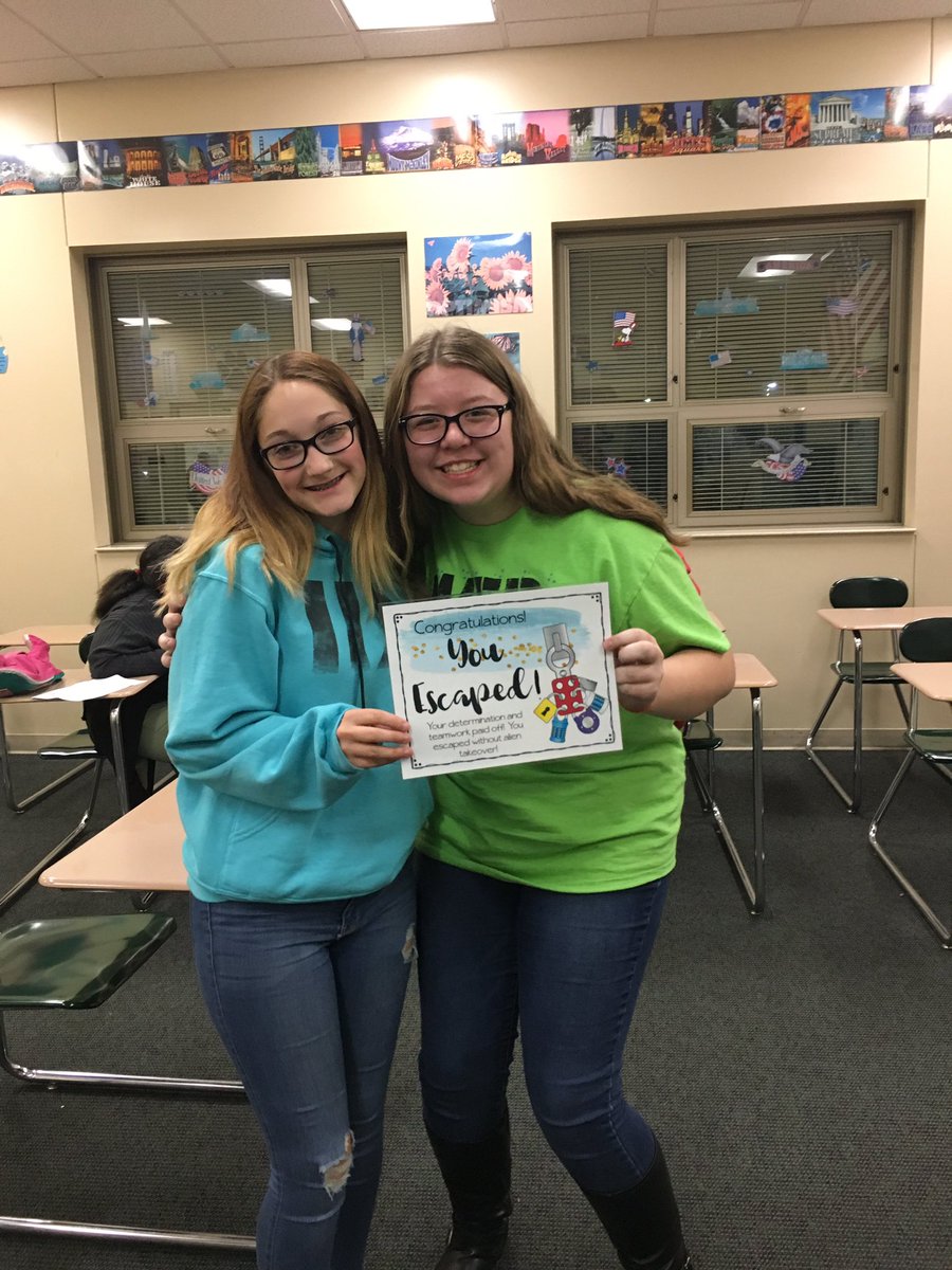 HMSIntern's tweet photo. Breakout Escape Room for Career Exploration was a success!
#CCFN2018 #PLSDProud https://t.co/UH2MQwxPS7