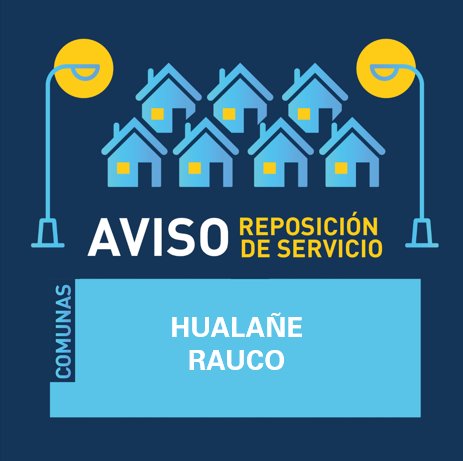 CGE_Clientes's tweet photo. #Hualane #Rauco normalización al 100%, si te encuentras sin energía envíanos un DM con tu número de cliente y teléfono de contacto. @ElObservadorCL PF/RT https://t.co/tMDA4D6Y4U