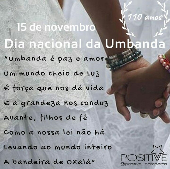 "Todas as entidades serão ouvidas, e nós aprenderemos com aqueles espíritos que souberem mais e ensinaremos aqueles que souberem menos, e a nenhum viraremos as costas e nem diremos não, pois esta é a vontade do Pai!"

15 de novembro!
110 anos de amor, aprendizado, e carinho! ❤❤