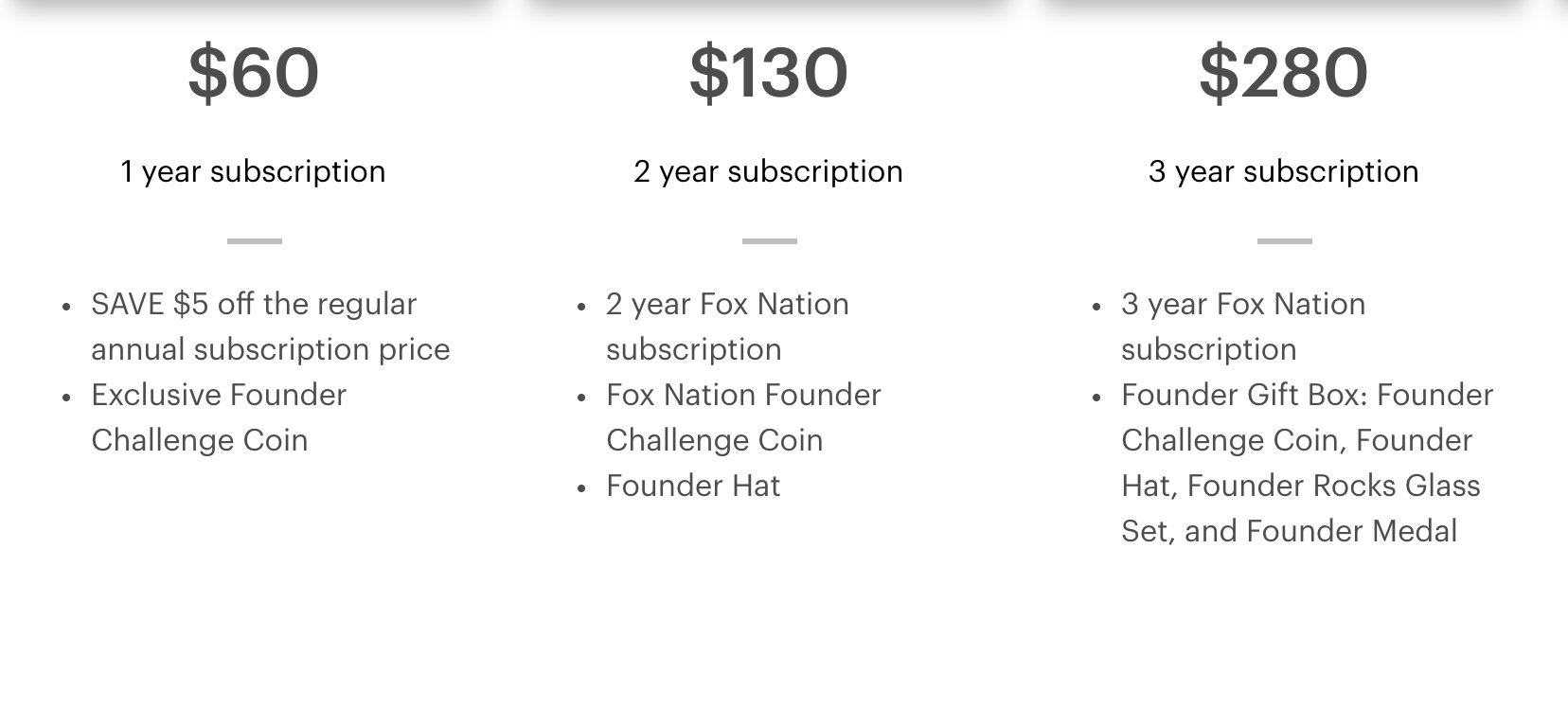 Fox nation subscription price deals
