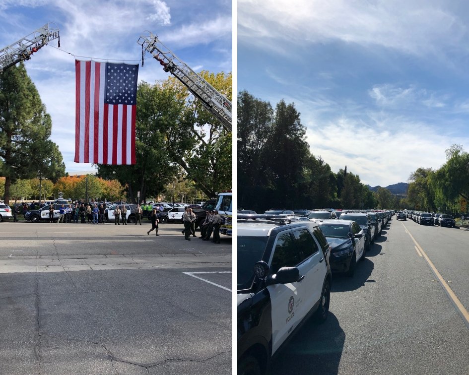 rrtransit's tweet photo. Roadrunner was honored to help our community come together to say goodbye to Ventura County Sheriff Sgt. Ron Helus. Nearly 6,000 people came together to show their support and pay their respects to Sgt. Helus and his family. A true hero who saved many lives.
#ThousandOaksStrong https://t.co/bYWUfzkA6K