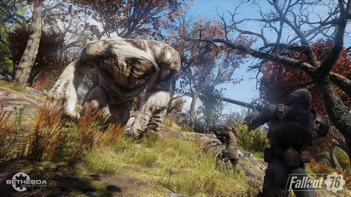 Fallout's tweet photo. Have you feuded with a Feral Ghoul? Scuffled with a Scorchbeast? Tussled with a Tick?

Shared a few yucks with a Yao Guai?

Tell us about it! We want to know all about your enemy encounters in #Fallout76. Bonus points for photomode pics! https://t.co/Hy3xrW1u6R