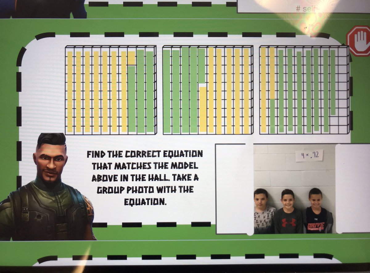 Mrs_Wayne_'s tweet photo. My students had a blast with the Fortnite Math Scavenger Review!  Thanks @MrsHornB for the awesome review! #pvespride https://t.co/jBQ1R8eRTu