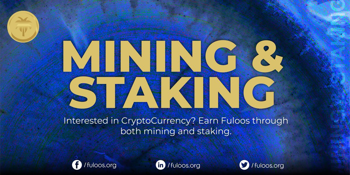 RealFuloos's tweet photo. Coin staking gives clients the ability to earn a regular income for their investments. CryptoCurrency mining is a process in which transactions are verified and added to the blockchain digital ledger.

#Fuloos #CryptoCurrency #Mining #Staking #Market #investment  #Followus https://t.co/p8MEFIFINV