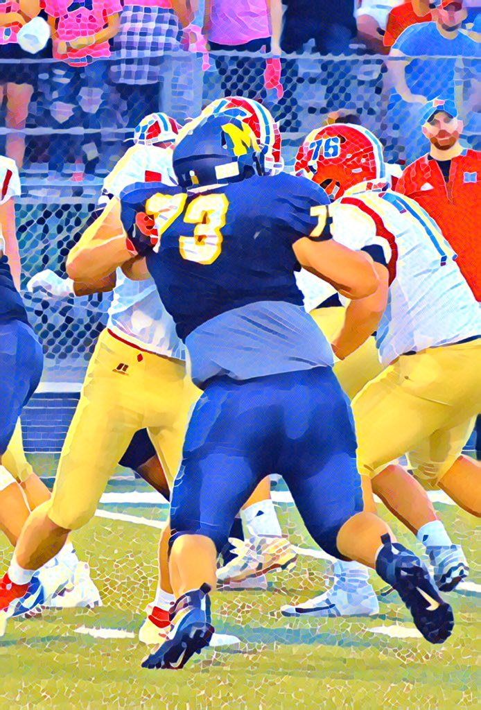 MOPIFootball's tweet photo. Mane like Conan. Beard like Lincoln. Senior Jalen Schuck clogged running lanes on the defensive side of the ball for the Pioneers, tallying a total of 67 tackles in his career (36 solo), 1 sack, and 2 fumble recoveries. MHS will miss you. PS: Razors make great stocking stuffers. https://t.co/QNNJx5ICeq
