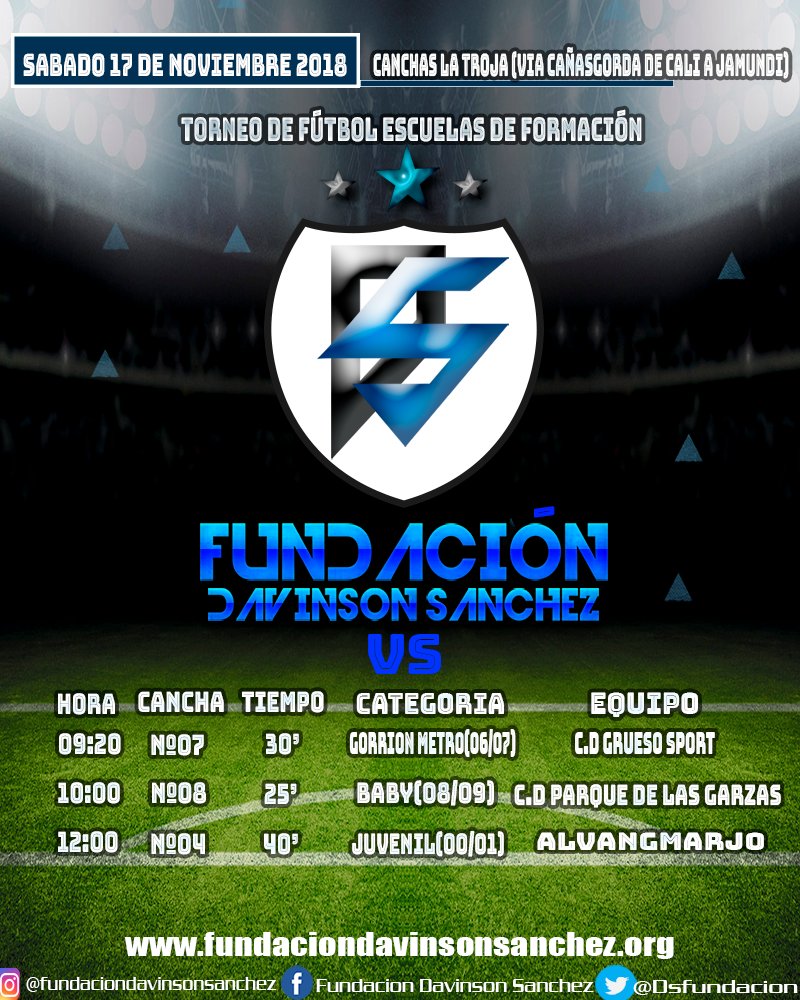 Dsfundacion's tweet photo. Torneo de Fútbol Escuelas de Formación ... #FundacionDavinsonSanchez #TorneoFútbolEscuelaFormación #Futbolespasión #Juntosporelfuturo https://t.co/F3KXg6Dmaq